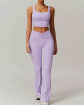 Activewear Set with Tank and Flare Pant