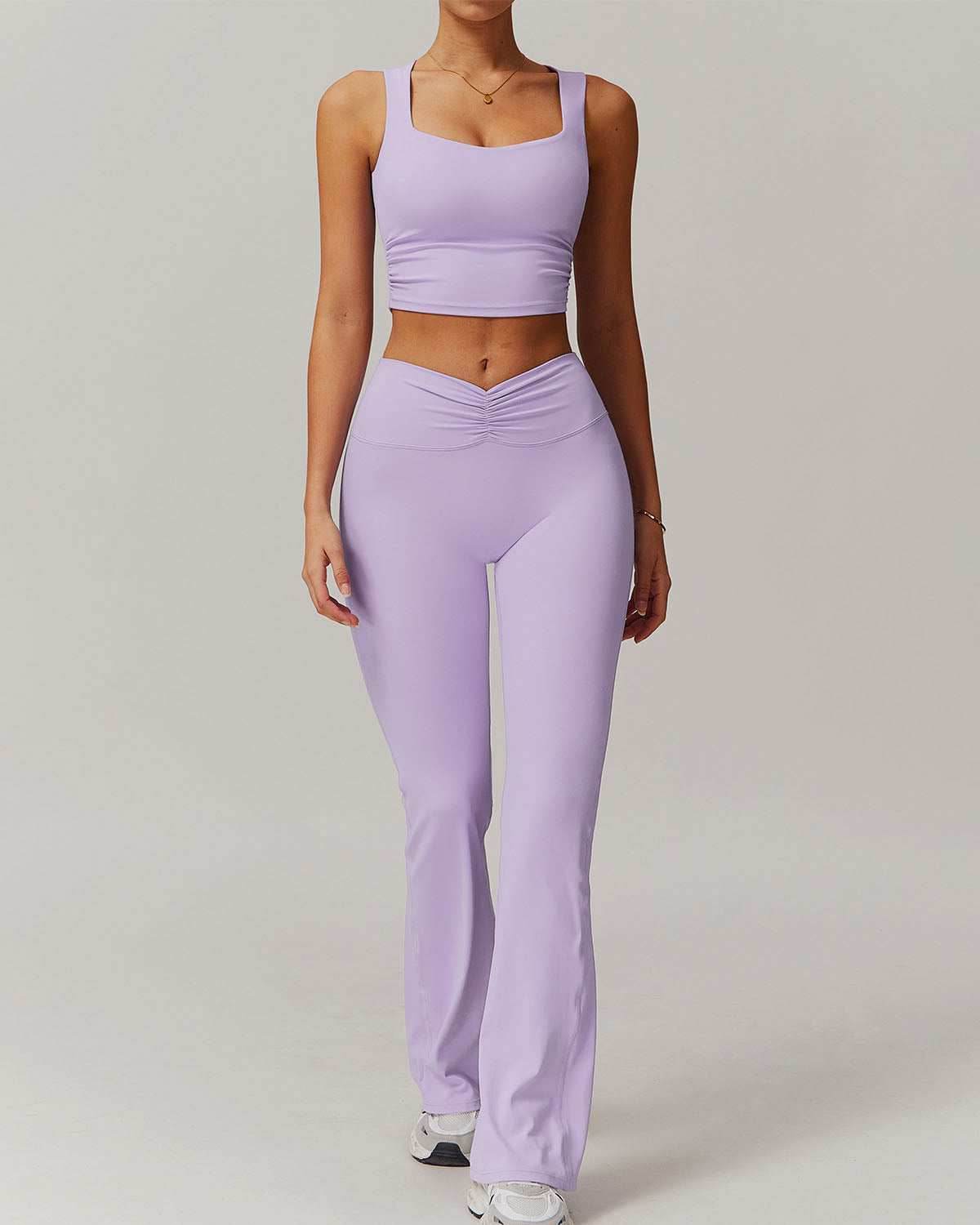 Activewear Set with Tank and Flare Pant