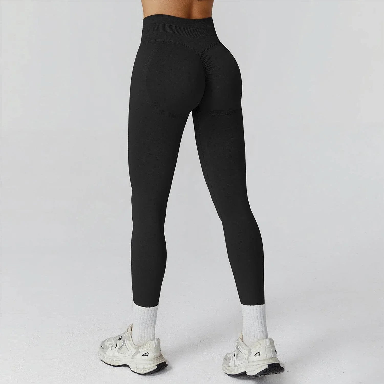 High Waist Workout Leggings Tummy Biker Pants -