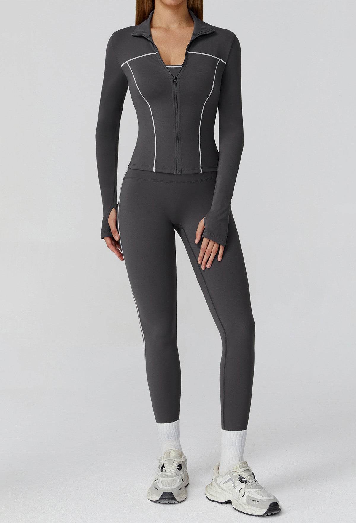 Athletic Wear with Cropped Jacket and Legging
