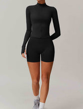 Long Sleeve Sports Jacket With Finger Sleeve