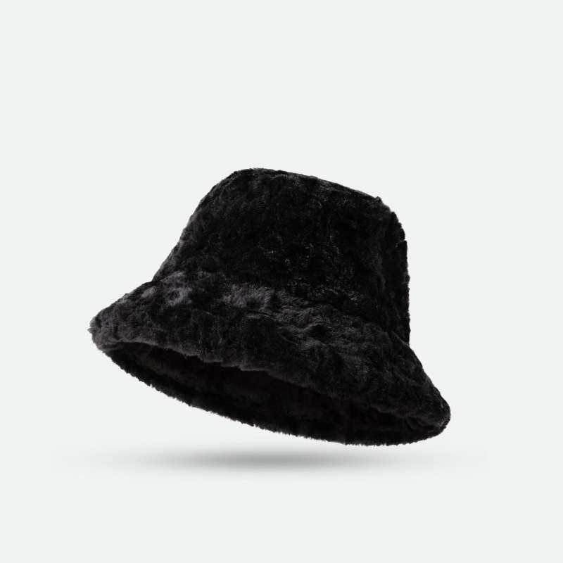 Solid Color Fuzzy Bucket Hat