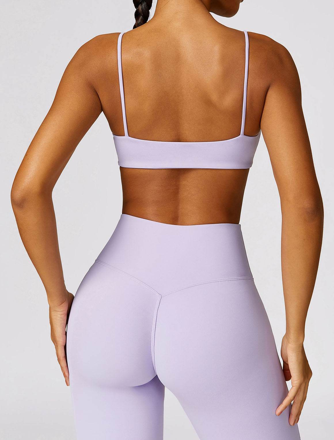 Thin Strap Square Collar Yoga Bra