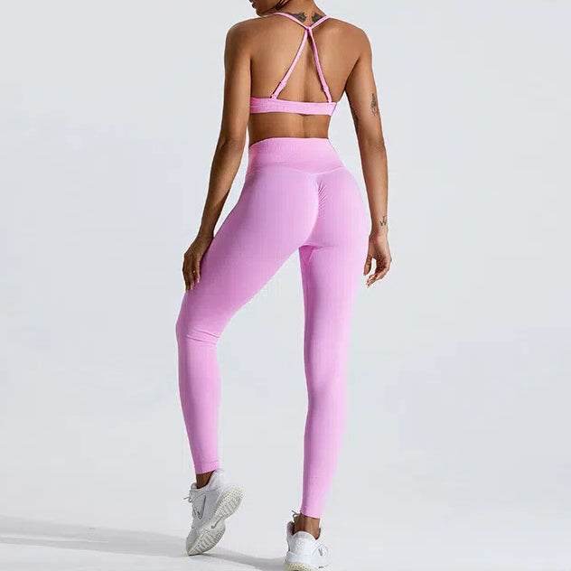 Cross Back Sports Bra with Adjustable Strap