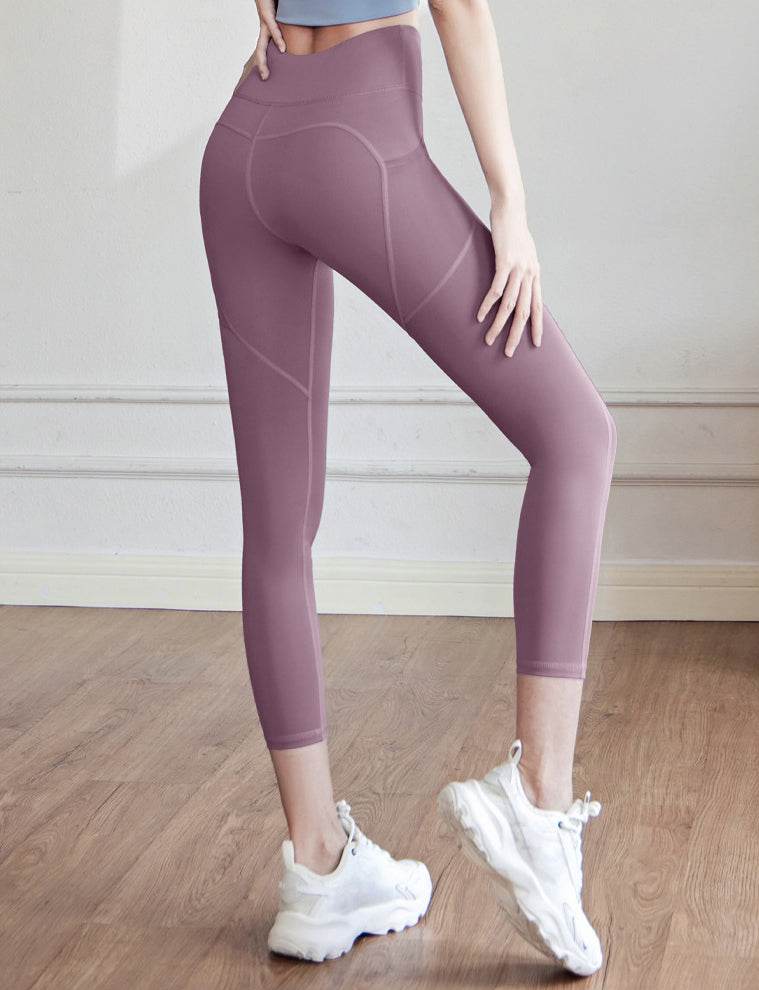 High Waisted Yoga Leggings with Mesh Pockets