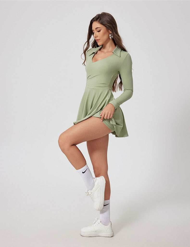 Long Sleeve Athletic Dress -