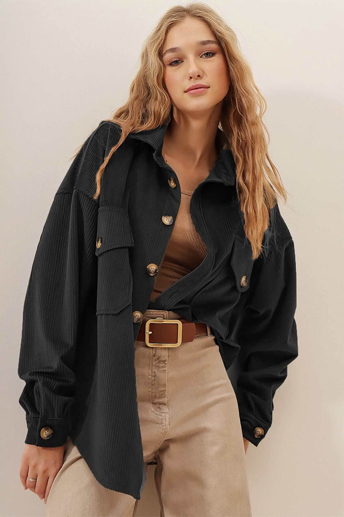 Corduroy Casual Long Sleeve Shirts