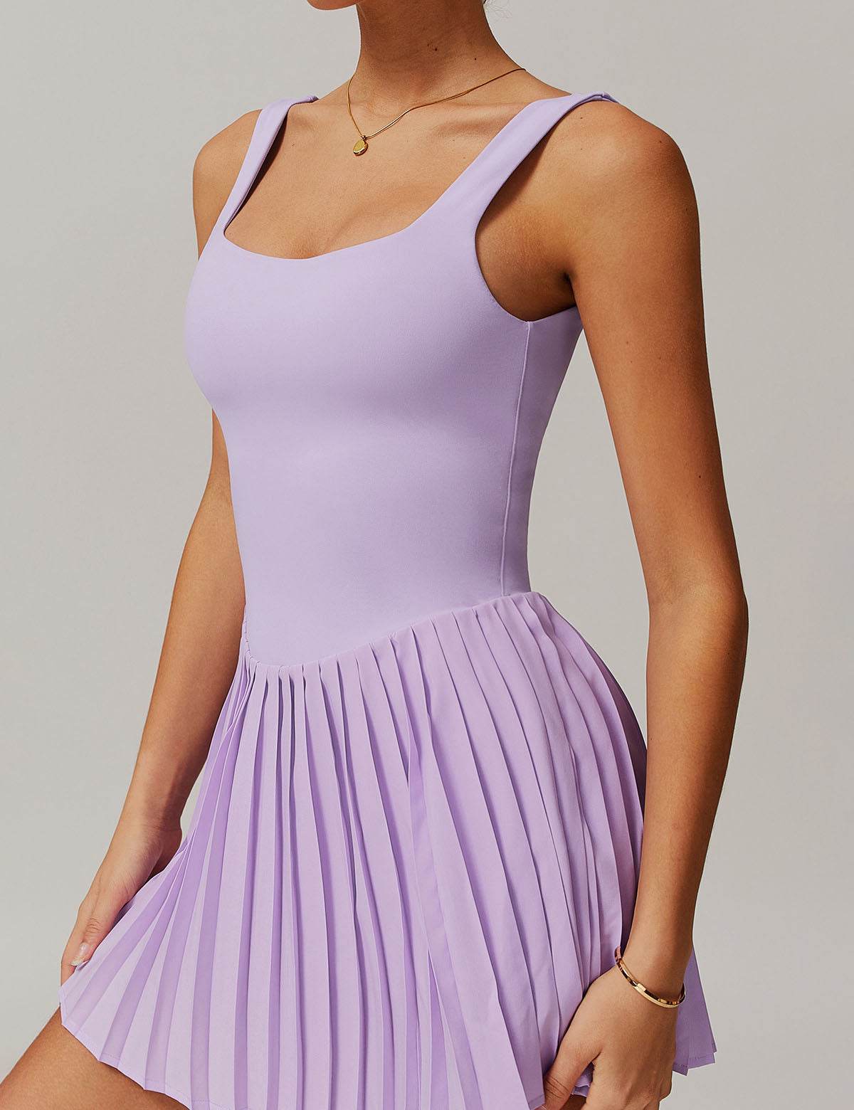 One Piece Tennis Dress With Inside Shorts and Pockets -