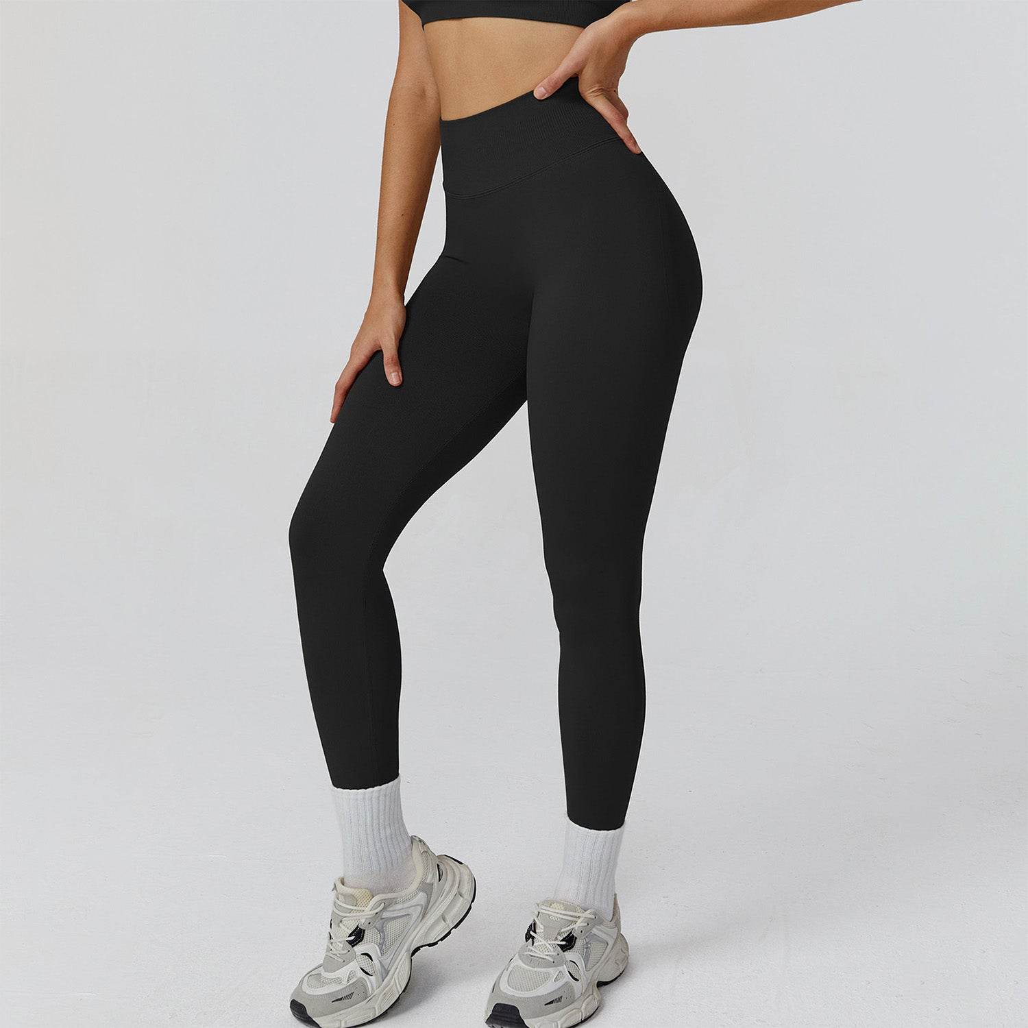 High Waist Workout Leggings Tummy Biker Pants
