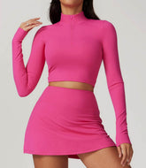 Zipper Yoga Long Sleeve T-Shirt