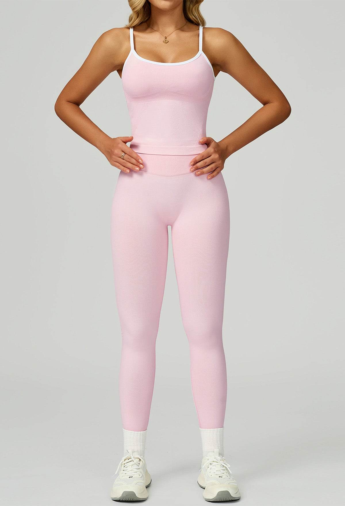 Sport Set with Color Block Tank Top and Legging
