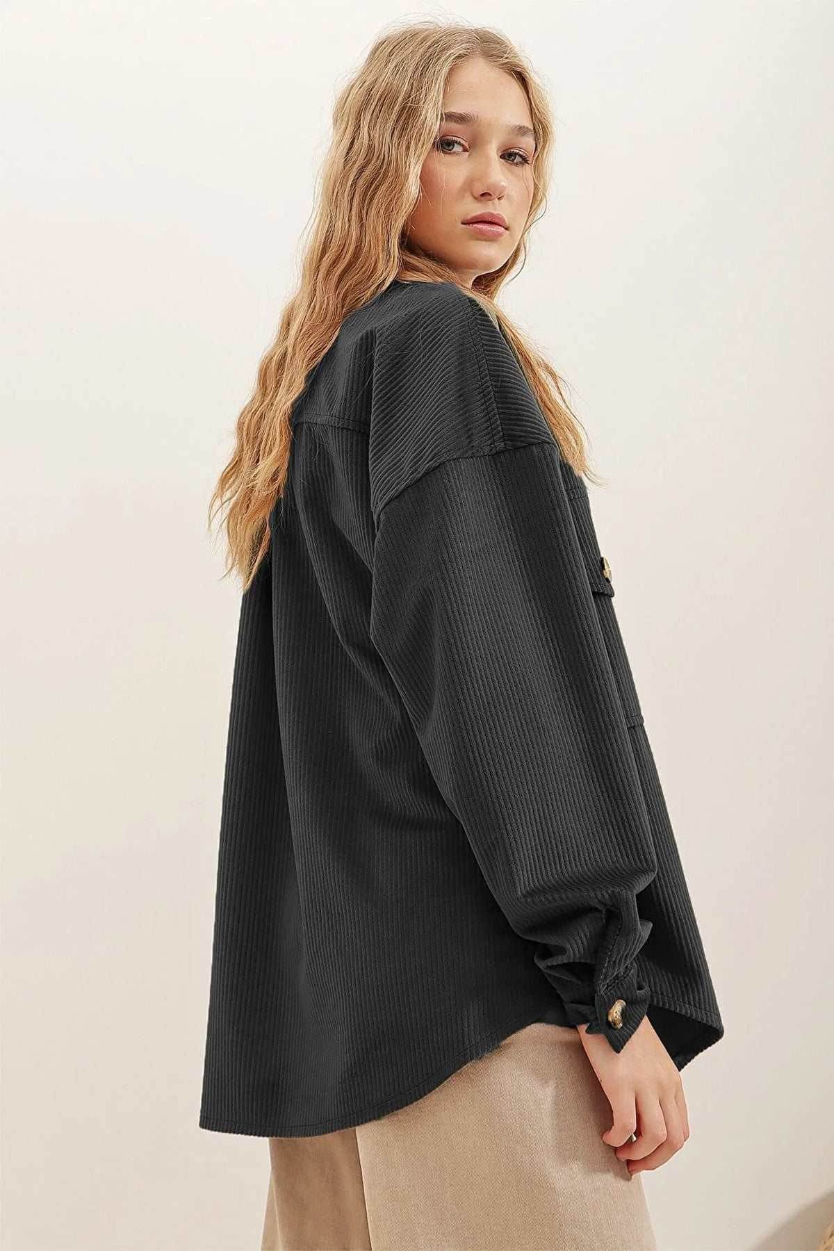 Corduroy Casual Long Sleeve Shirts