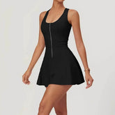 Sleeveless Tennis Dress with Built in Shorts and Padded Bra