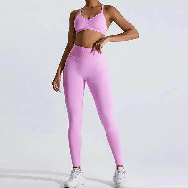 Cross Back Sports Bra with Adjustable Strap