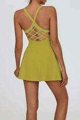 Cross Back Tennis Dress with Built Shorts