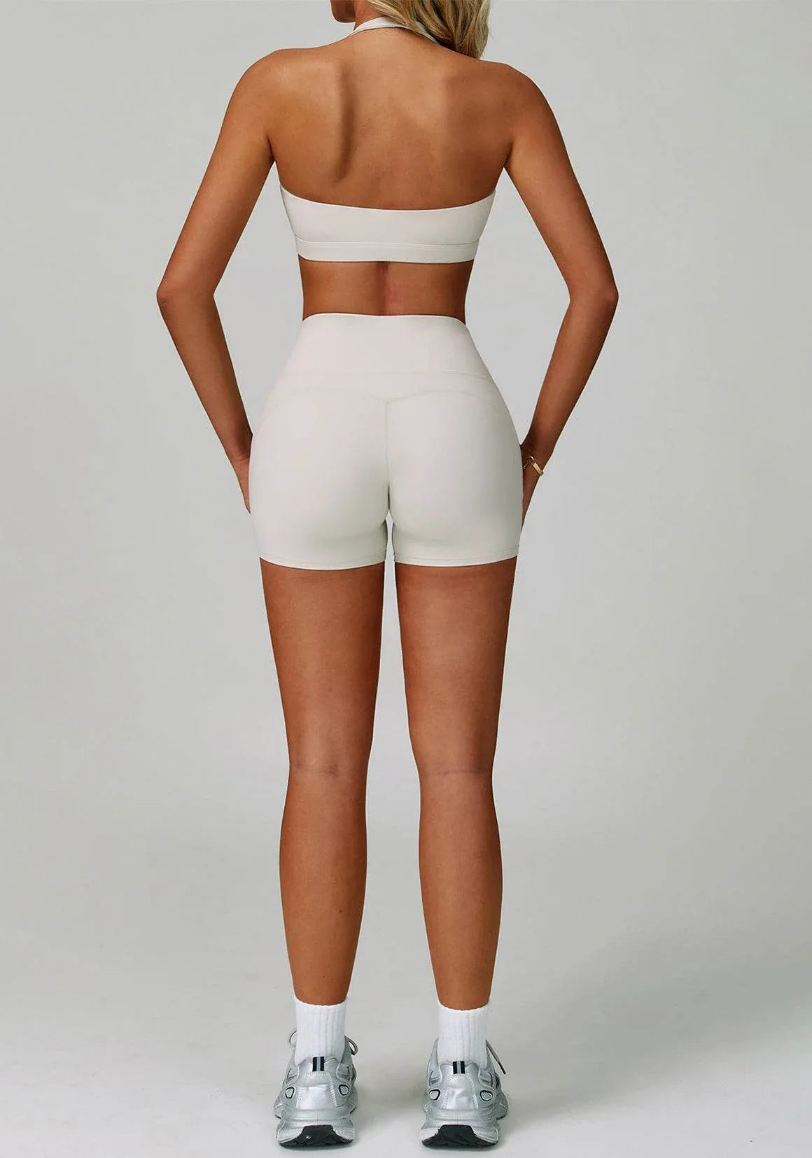 Activewear Set with Halter Sports Bra and Short -