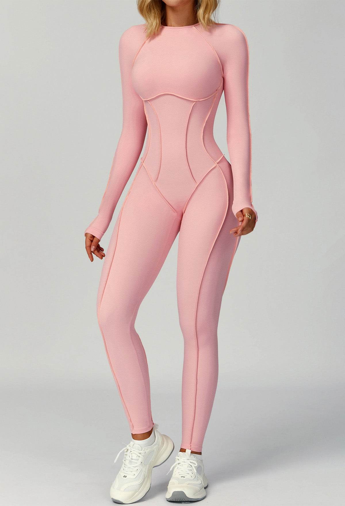 Long Sleeve Backless Yoga One Piece Jumpsuits -