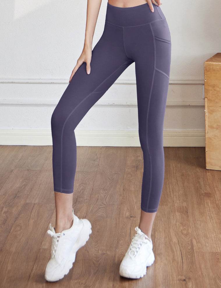 High Waisted Yoga Leggings with Mesh Pockets