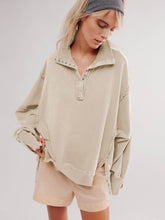 Oversized V Neck Long Sleeve Hoodies Pullover