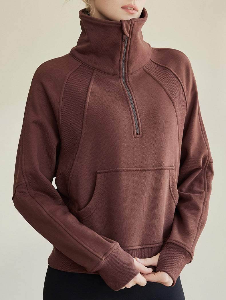 Plain Embroidered Loose Jumper Sweatshirt