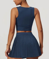 Low Square Neck Cropped Yoga Tank Top
