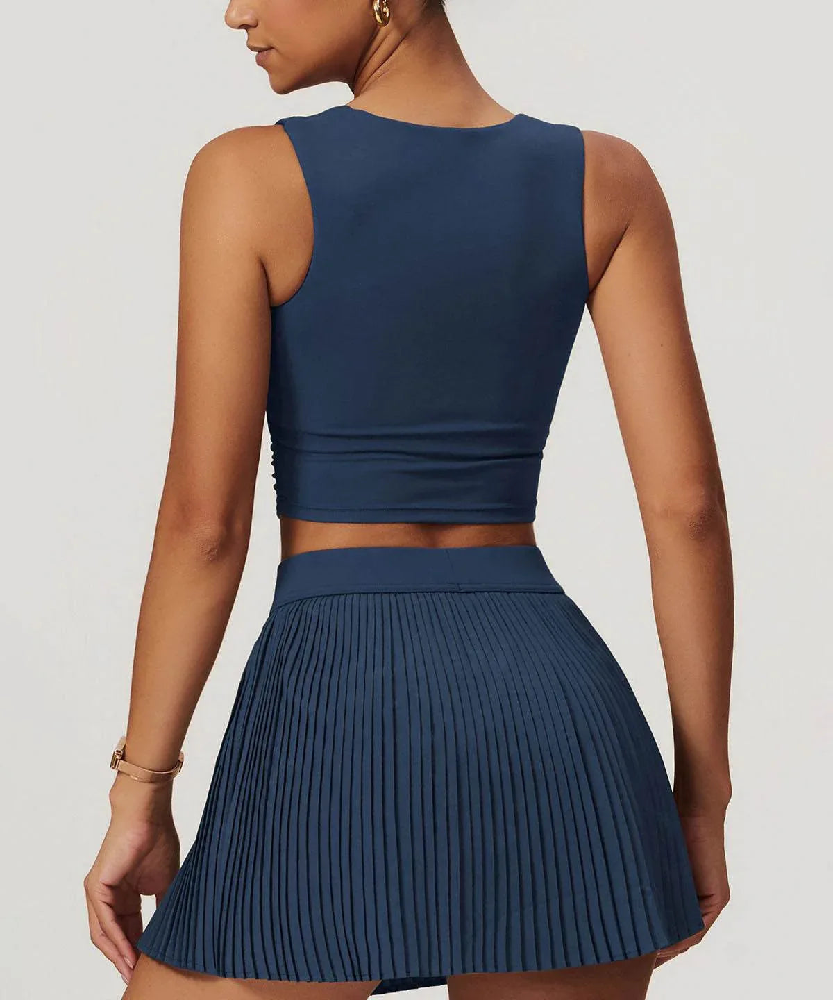 Low Square Neck Cropped Yoga Tank Top -
