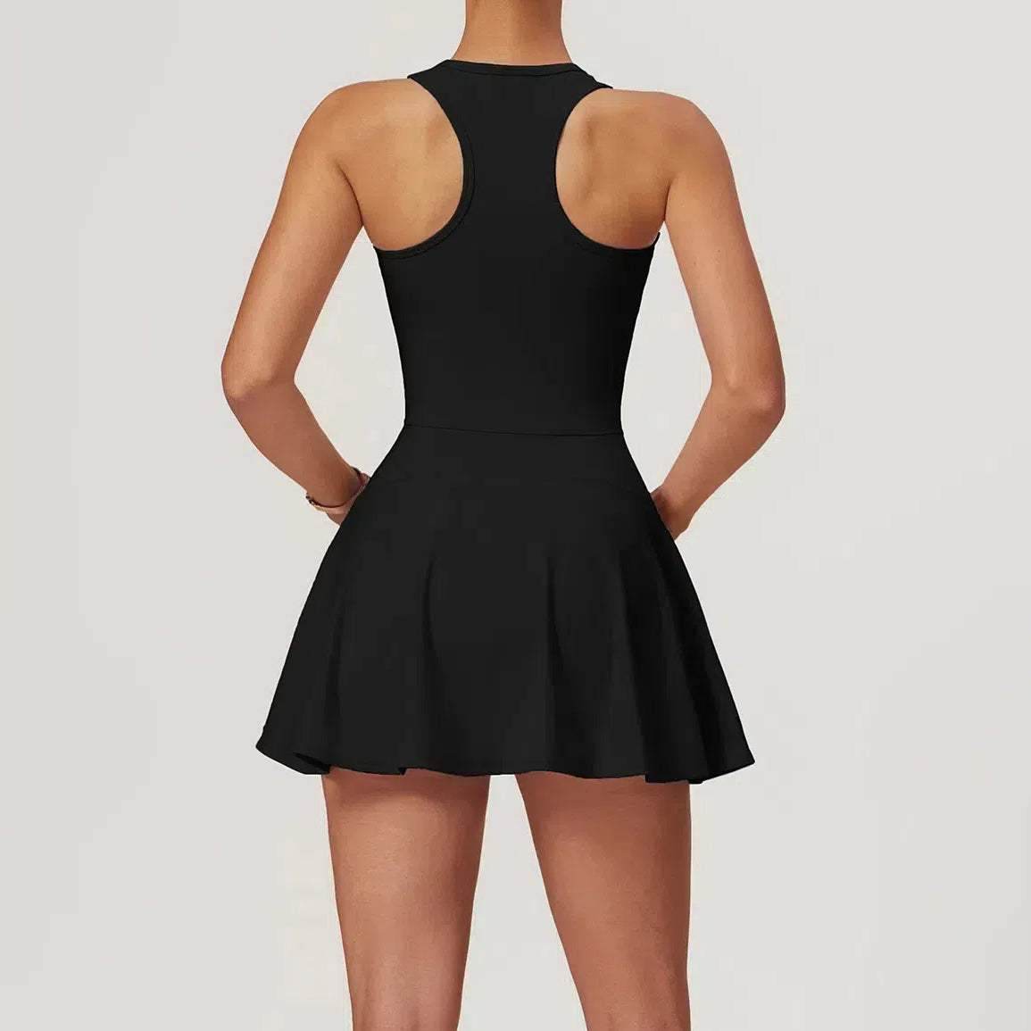 Sleeveless Tennis Dress with Built in Shorts and Padded Bra