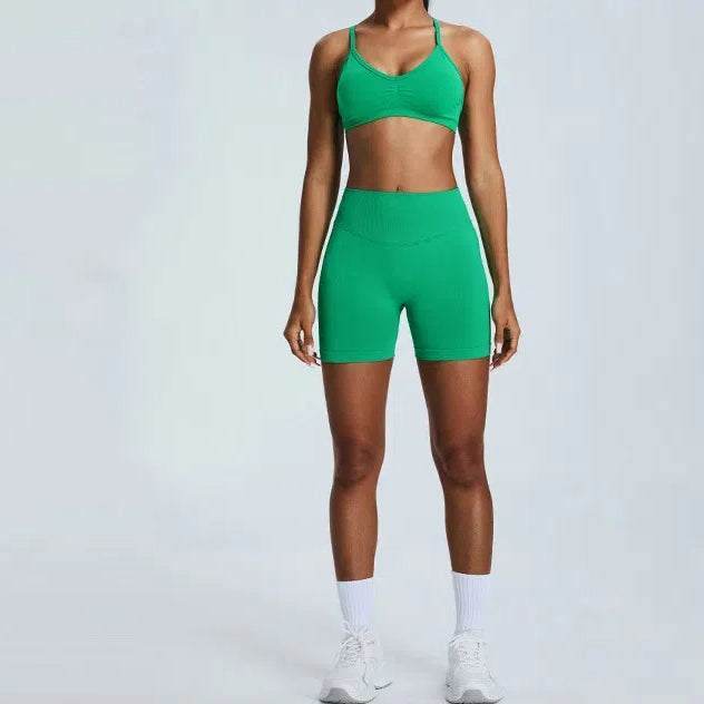 Cross Back Sports Bra with Adjustable Strap