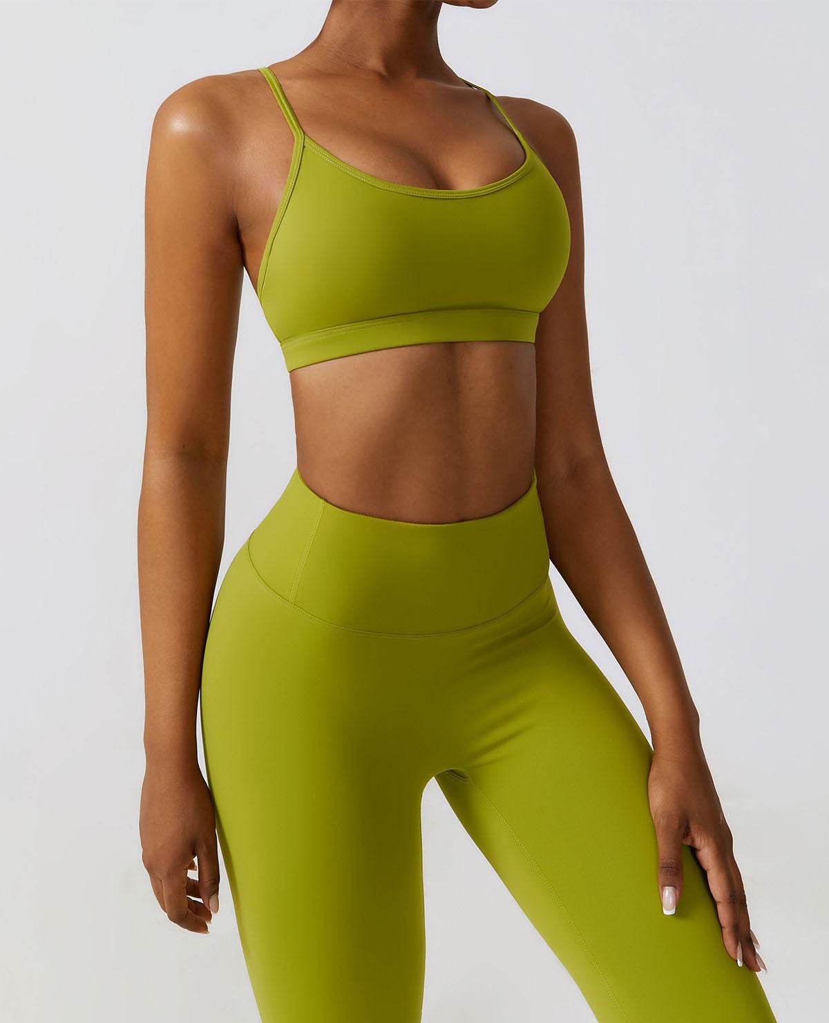 Strappy Criss-Cross Back Sports Bra with Removable Pads