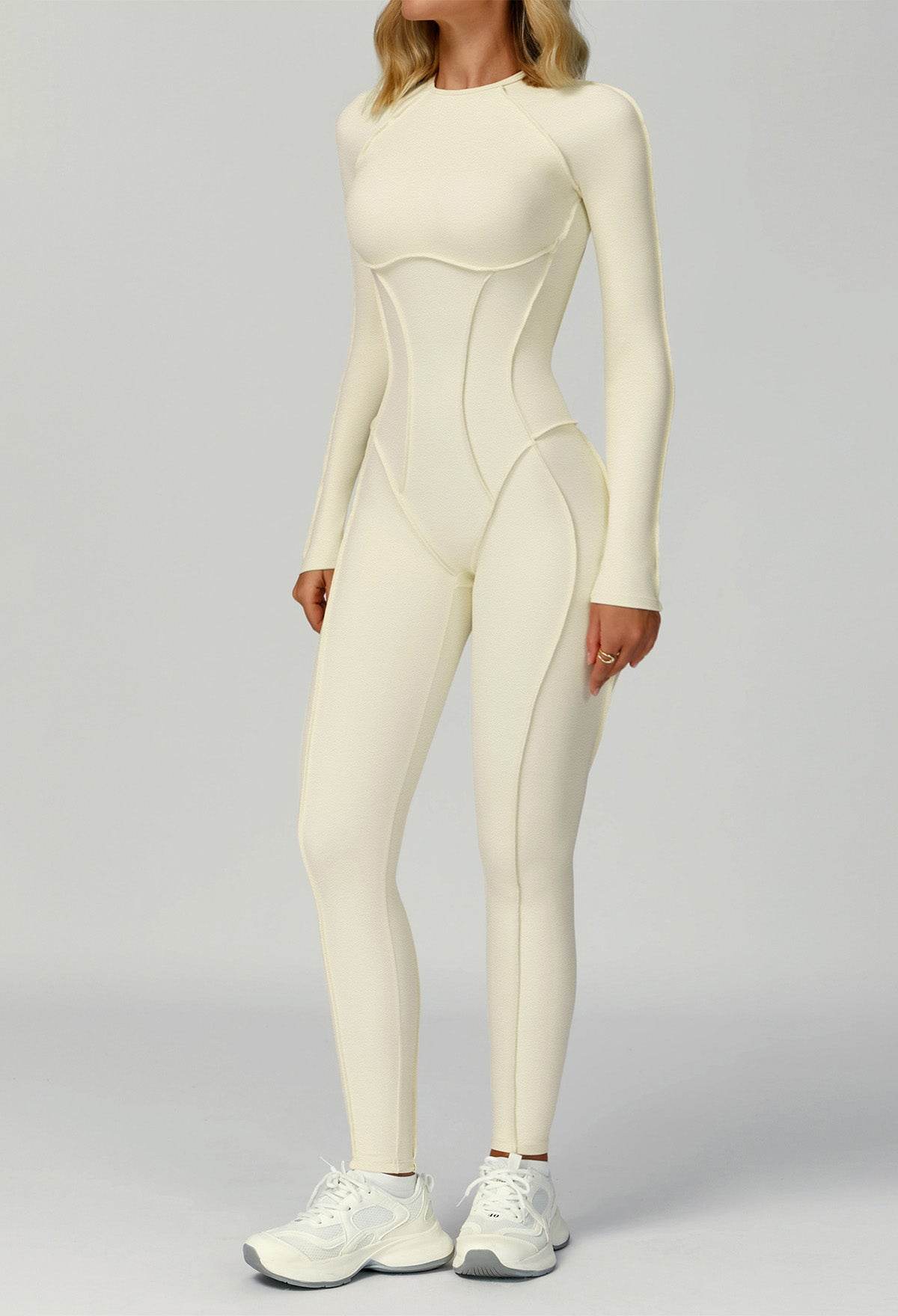 Long Sleeve Backless Yoga One Piece Jumpsuits -