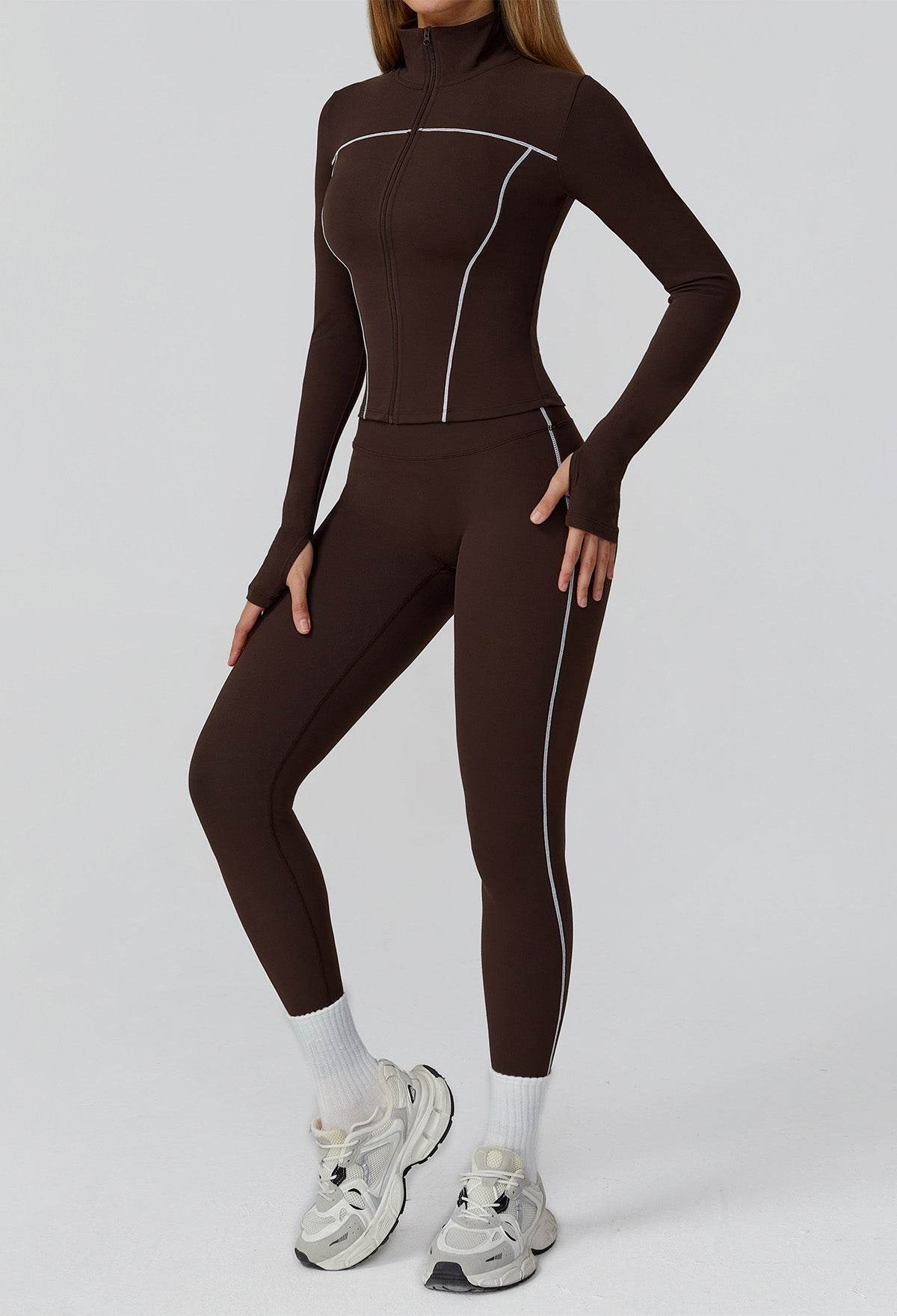 Athletic Wear with Cropped Jacket and Legging