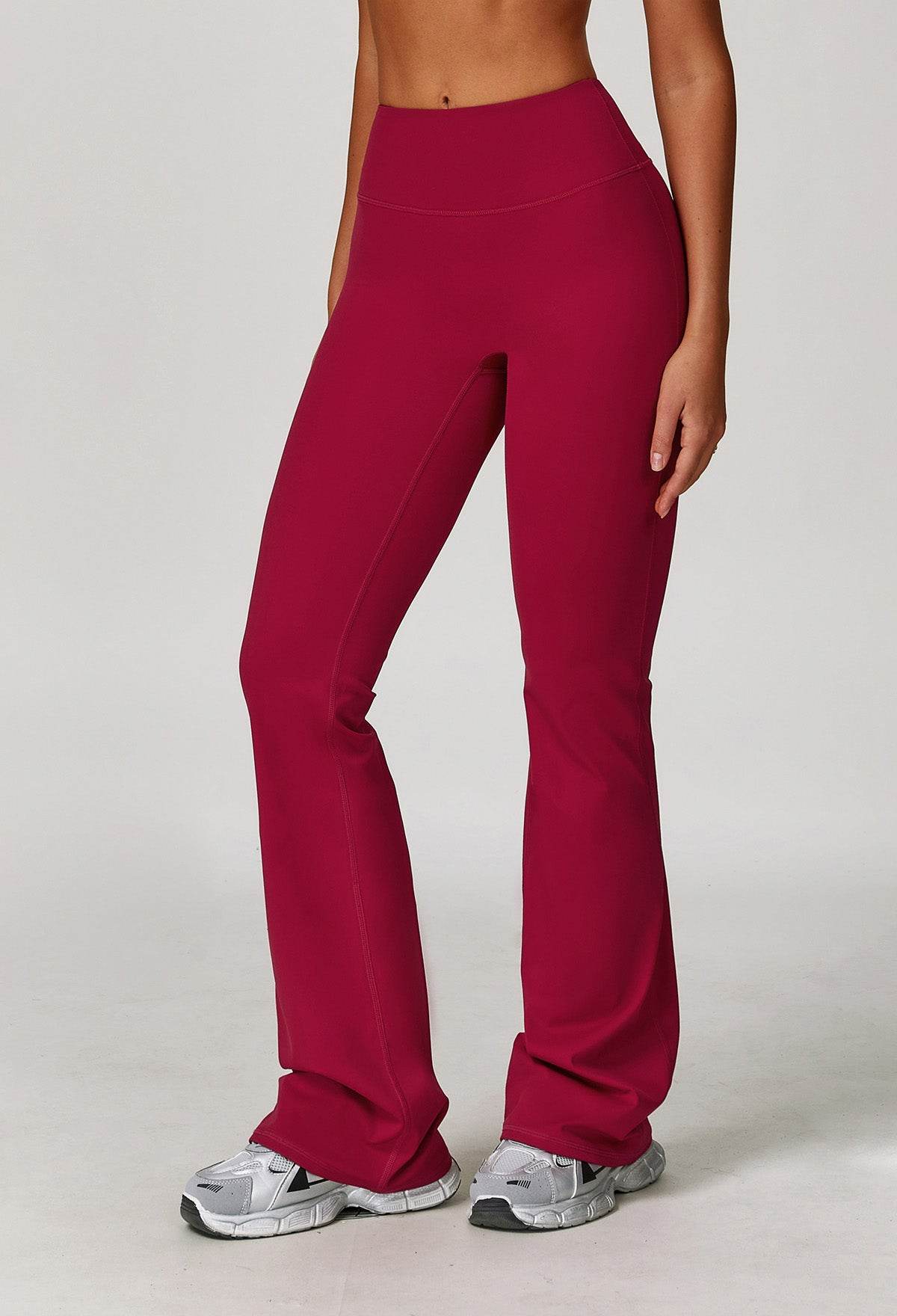 No Front Seam High Waist Sports Flared Leg Pants