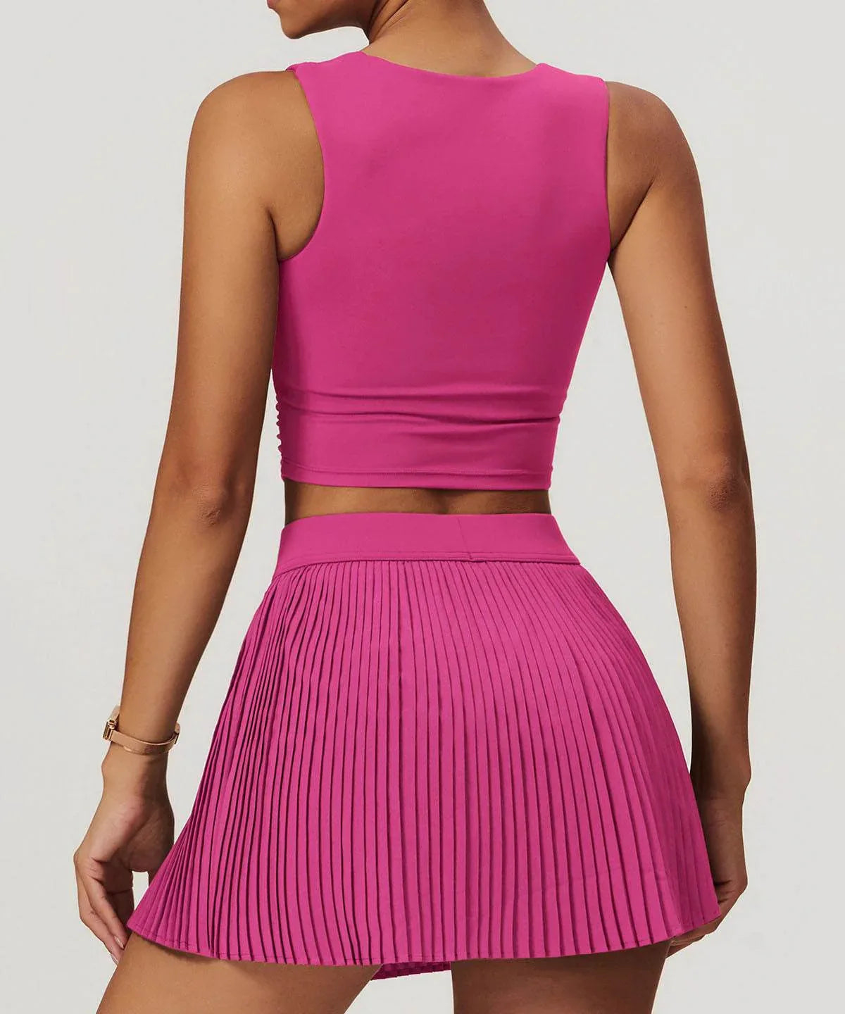 Low Square Neck Cropped Yoga Tank Top -