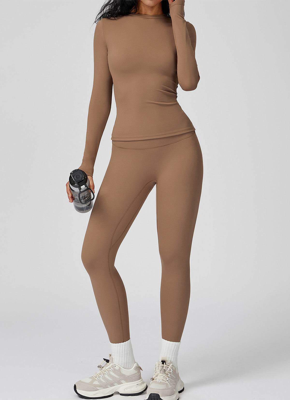 Sports Wear with Long Sleeve T-Shirt and Leggings