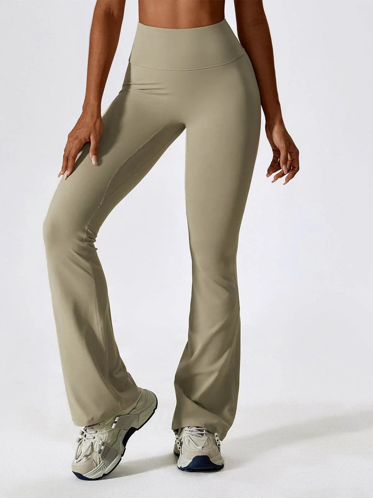 No Front Seam High Waisted Flare Bootcut Yoga Pants -