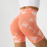Tie Dye Print High Waist Yoga Short