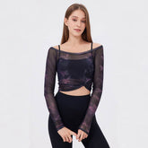 Flower Butterfly Two Pieces Sports T-Shirt