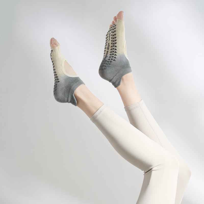 Five-toe Yoga Socks Non Slip Pilates Ankle Socks with Grips