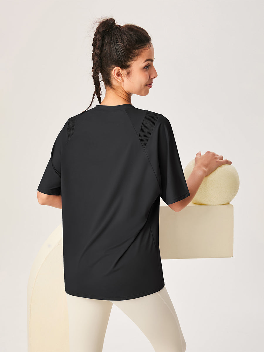 Mesh Short Sleeved Sports Loose T-Shirt