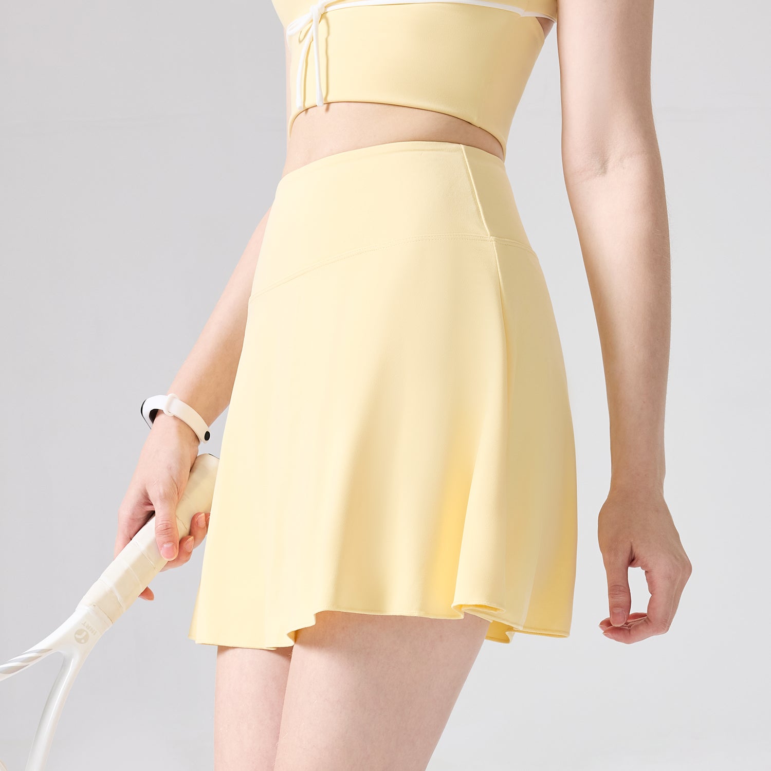 High Waist Golf Tennis Skirts with Built-in Short and Pocket -