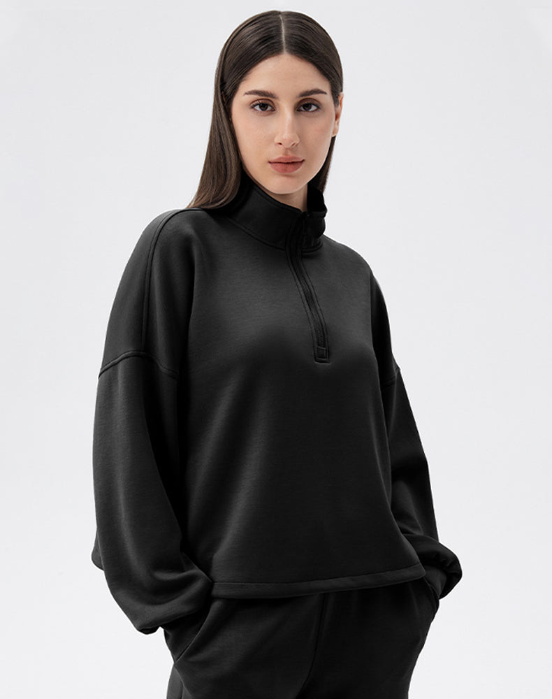 Half Zipper Casual Long Sleeve Sweatshirts