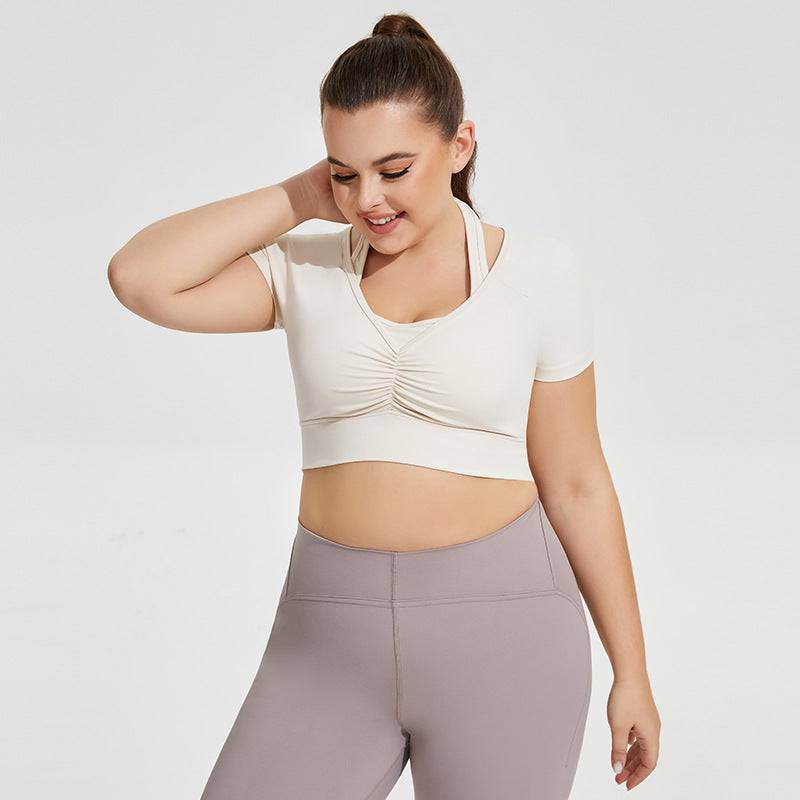 Plus Size Yoga Short Sleeve Top