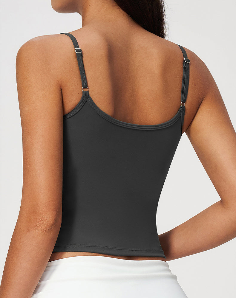 Adjustable Spaghetti Straps Basic Sports Tank Tops