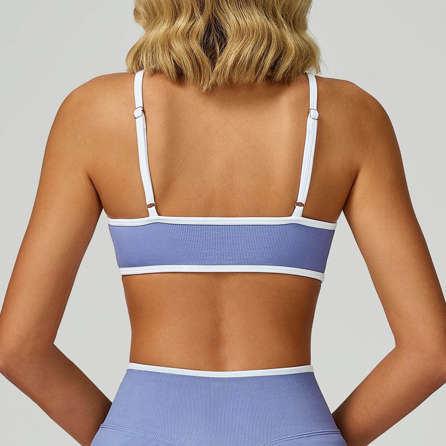 Color Block Sports Bras Workout Strappy Bra