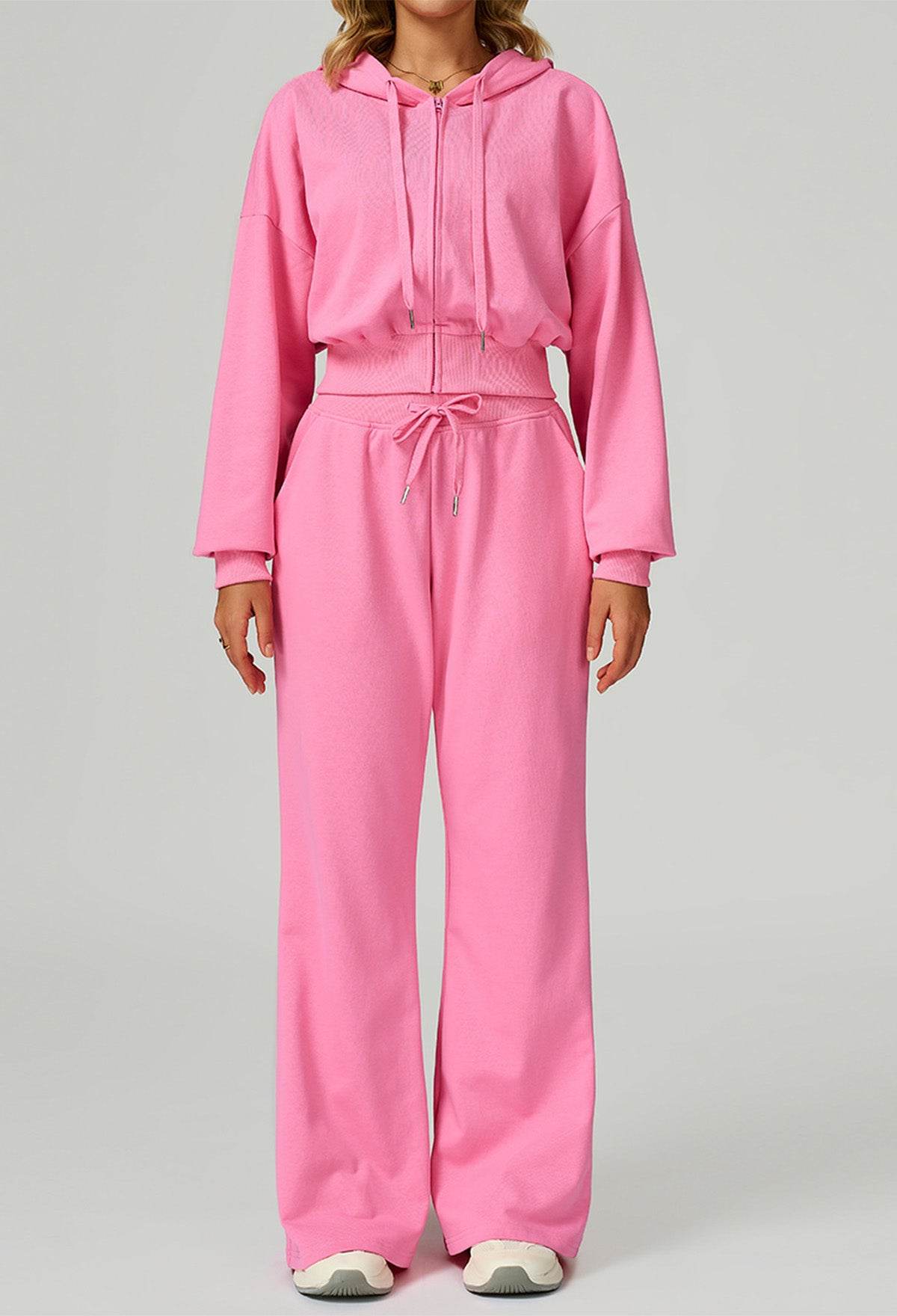 Sport Set with Long Sleeve Hoodie Jacket and Lounge Pant