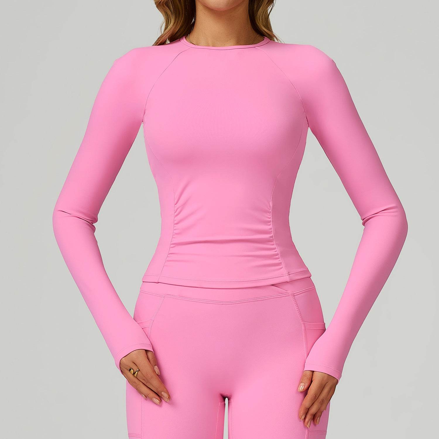Long Sleeve Crew Neck T-Shirt Slim Fit Tops