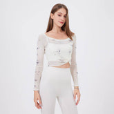 Flower Butterfly Two Pieces Sports T-Shirt
