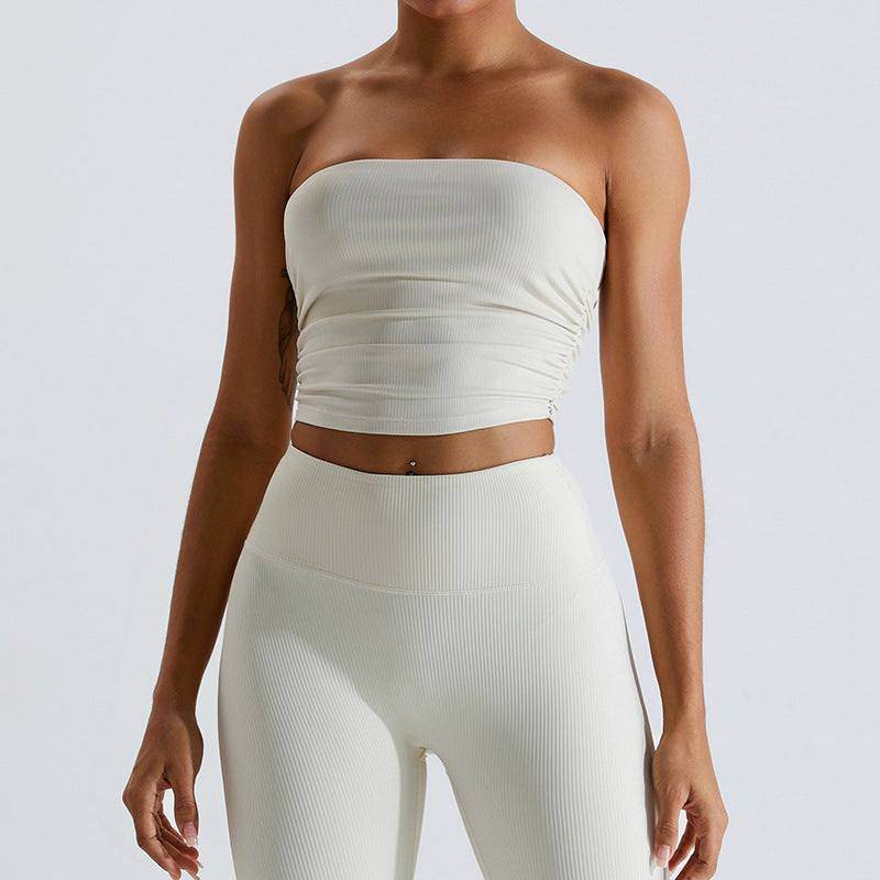No Strap Bandeau Sports Bra - Off-White