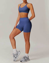 Activewear Set with Sports Bra and Shorts