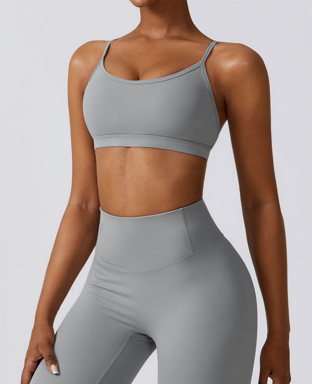 Strappy Criss-Cross Back Sports Bra with Removable Pads